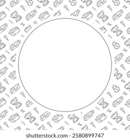 business frame. doodle startup circle frame. hand drawn business frame background. startup background