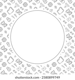 business frame. doodle startup circle frame. hand drawn business frame background. startup background