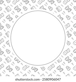 business frame. doodle startup circle frame. hand drawn business frame background. startup background