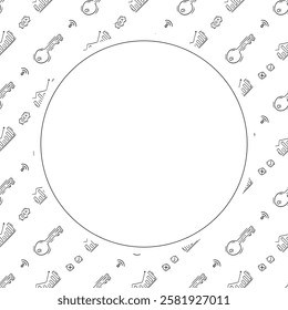 business frame. doodle startup circle frame. hand drawn business frame background. startup background