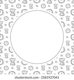 business frame. doodle startup circle frame. hand drawn business frame background. startup background