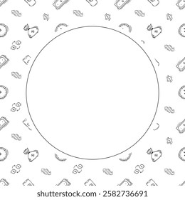 business frame. doodle startup circle frame. hand drawn business frame background. startup background