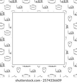 business frame. doodle startup square frame. hand drawn business frame background. startup background