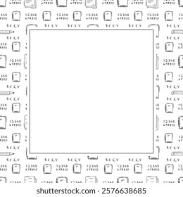 business frame. doodle startup square frame. hand drawn business frame background. startup background