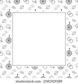 business frame. doodle startup square frame. hand drawn business frame background. startup background