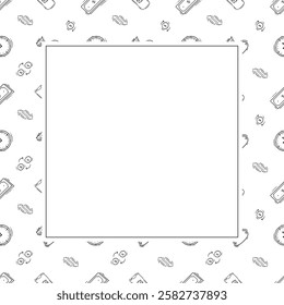 business frame. doodle startup square frame. hand drawn business frame background. startup background