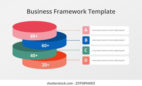Business Framework Diagram Template for Strategy, Planning, and Process Visualization