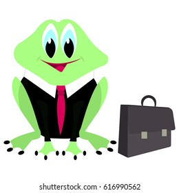 Business Frog Vector Illustration