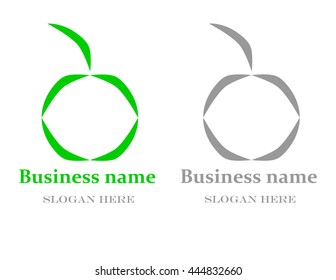 Business fruit logo - modern vector illustration.