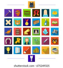 business, furniture, sports and other web icon in flat style.accessories, leisure, history, icons in set collection.