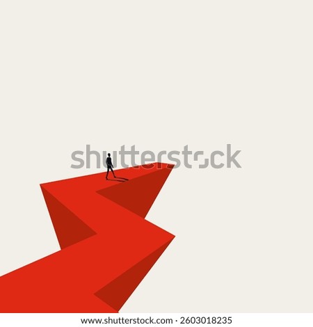 Business future vector concept. Symbol of strategy, planning, decision and success. Minimal design eps10 illustration.