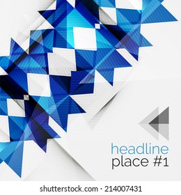 Business futuristic triangle composition - modern layout