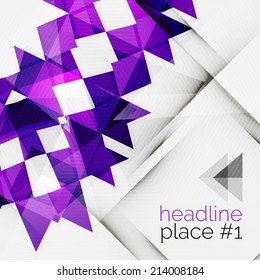 Business futuristic triangle composition - modern layout