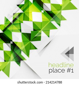 Business futuristic triangle composition - modern layout