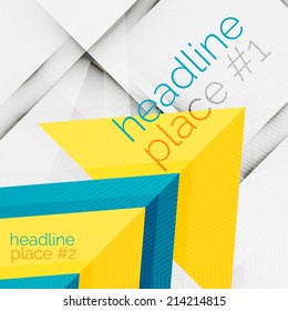 Business futuristic triangle composition - modern layout