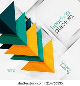 Business futuristic triangle composition - modern layout