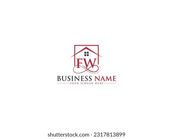 Business FW Real Estate Logo Symbol