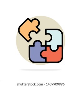 Business, Game, Logic, Puzzle, Square Abstract Circle Background Flat color Icon