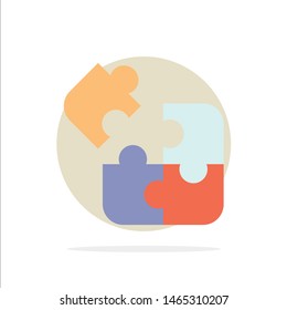 Business, Game, Logic, Puzzle, Square Abstract Circle Background Flat color Icon. Vector Icon Template background