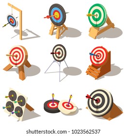 Business Game Performance Icons Set. Isometric Illustration Of 9 Business Game Performance Vector Icons For Web