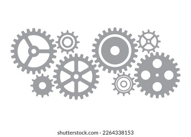 Business gear mechanism concept. Spinning gears for business process.