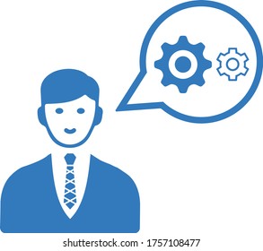 Business, gear, plan, solution icon design
