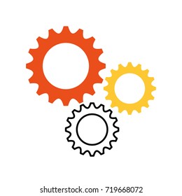 business gears mechanical solution teamwork concept