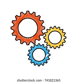 business gears mechanical solution teamwork concept