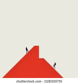 Business gender inequality vector concept. Symbol of discrimination, injustice. Minimal design eps10 illustration.