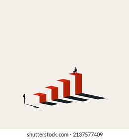 Business Gender Inequality Vector Concept. Symbol Of Discrimination, Unequal Opportunity. Minimal Design Eps10 Illustration