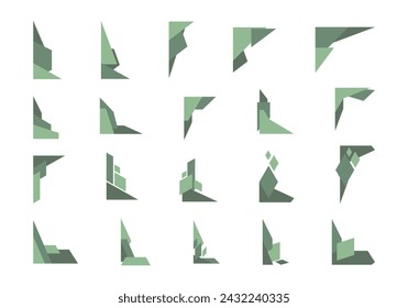 Business Geometric Corner Element Shape
