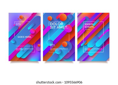 Business geometric design templates. Brochure Multicolored Polygonal Backgrounds. Painting. Wallpaper with empty space for your text. Triangular Decoration set. Abstract Modern Vector Illustration.