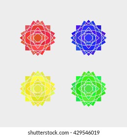 Business geometric emblem template set. Graphic Design Editable For Your Design.
