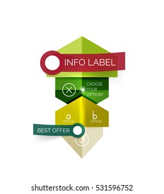 Business geometric infographic banner templates. Vector text and option presentation templates
