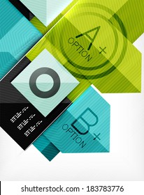 Business geometric infographic option banner. For banners, business backgrounds, presentations