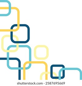 Business Geometric Square Corner Border