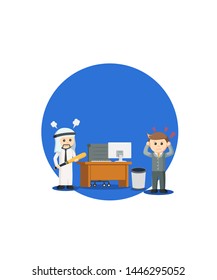 Business get stressed out design vector illustration