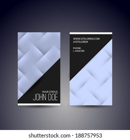 Business or Gift Card with Abstract Blue Pattern