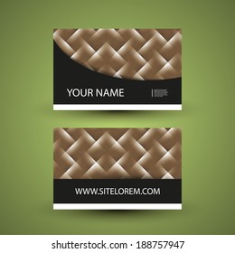 Business or Gift Card with Abstract Brown Pattern