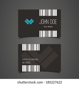 Business- oder Geschenkkartendesign mit Barcode-Hintergrund