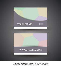 Business or Gift Card Design with Hexagonal Pattern