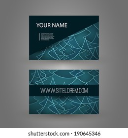 Business or Gift Card with Pine Silhouettes