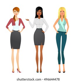 Business Girl. Beautiful office girl.