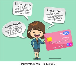 business girl with credit card