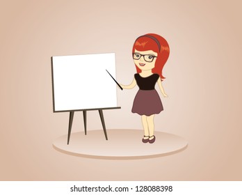 Business girl presenting