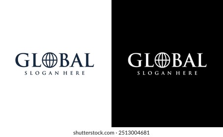 modelo de vetor de design de logotipo global da empresa