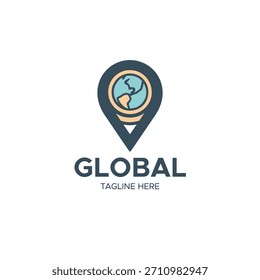 Business global logo design vector template