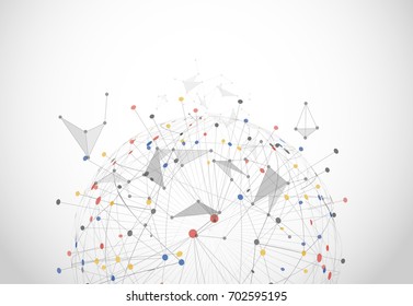 Business global network connection. World map point and line composition concept of global business. Vector Illustration