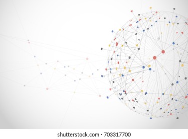 Business global network connection. World map point and line composition concept of global business. Vector Illustration