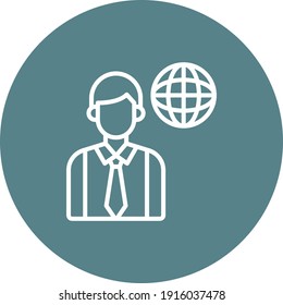 Imagen vectorial de icono comercial, global, de red. También se puede usar para seo y web. Idóneo para aplicaciones web, aplicaciones móviles y medios impresos.